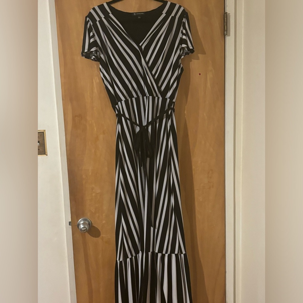 INC. pinstripe maxi dress